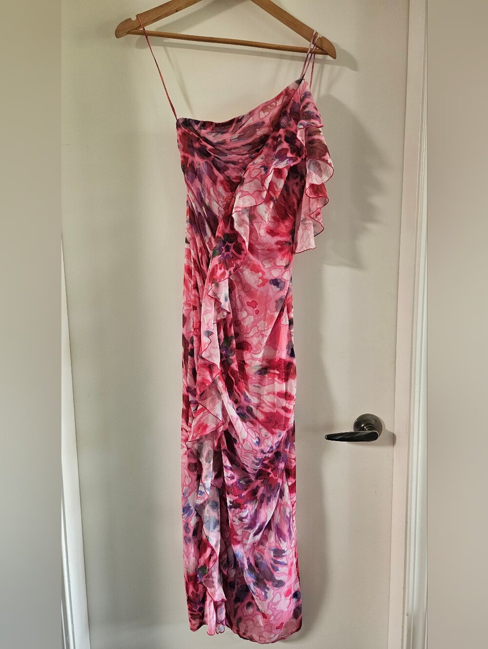 Zara Pink Floral Ruffle Dress